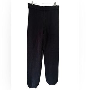 Rae mode black knit sweater pants lounge joggers